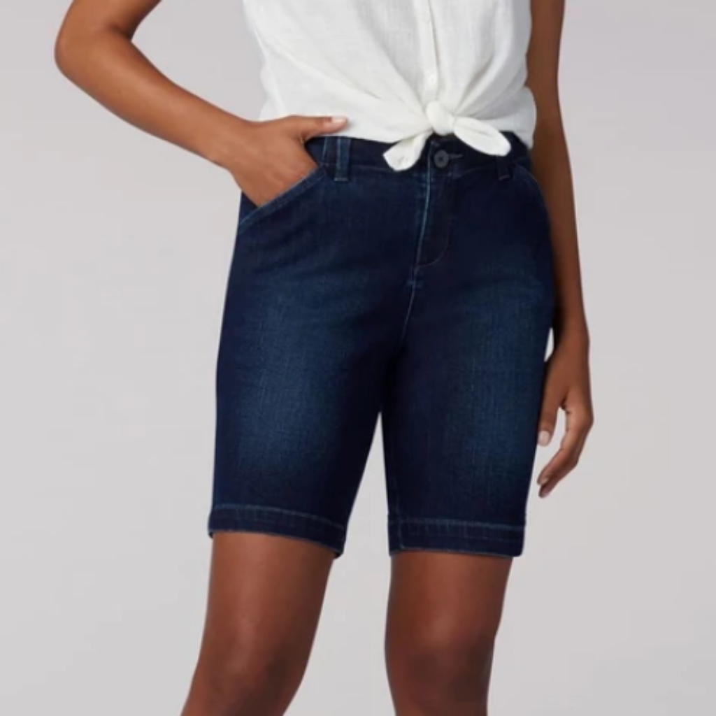 Lee Bermuda Shorts Mid Rise Regular Fit 9 Inseam